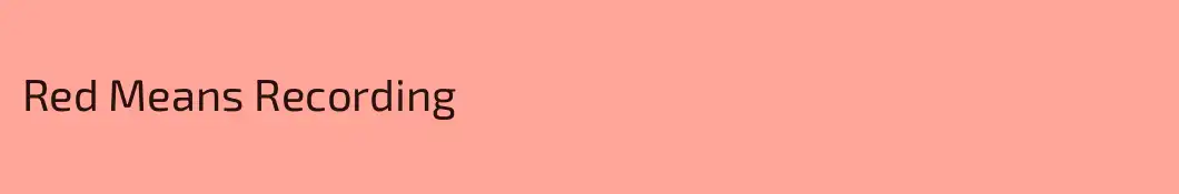 Red Means Recording